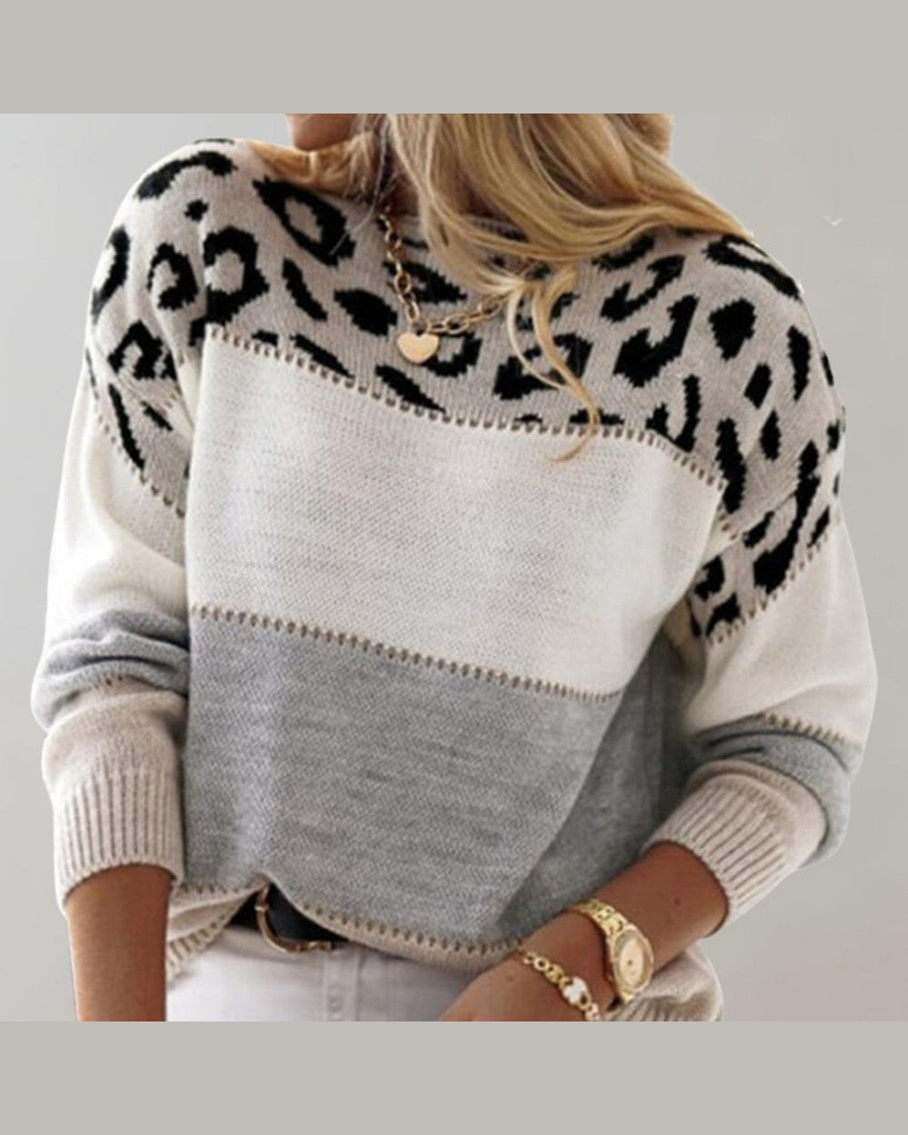 Maglione Animalier a Blocchi