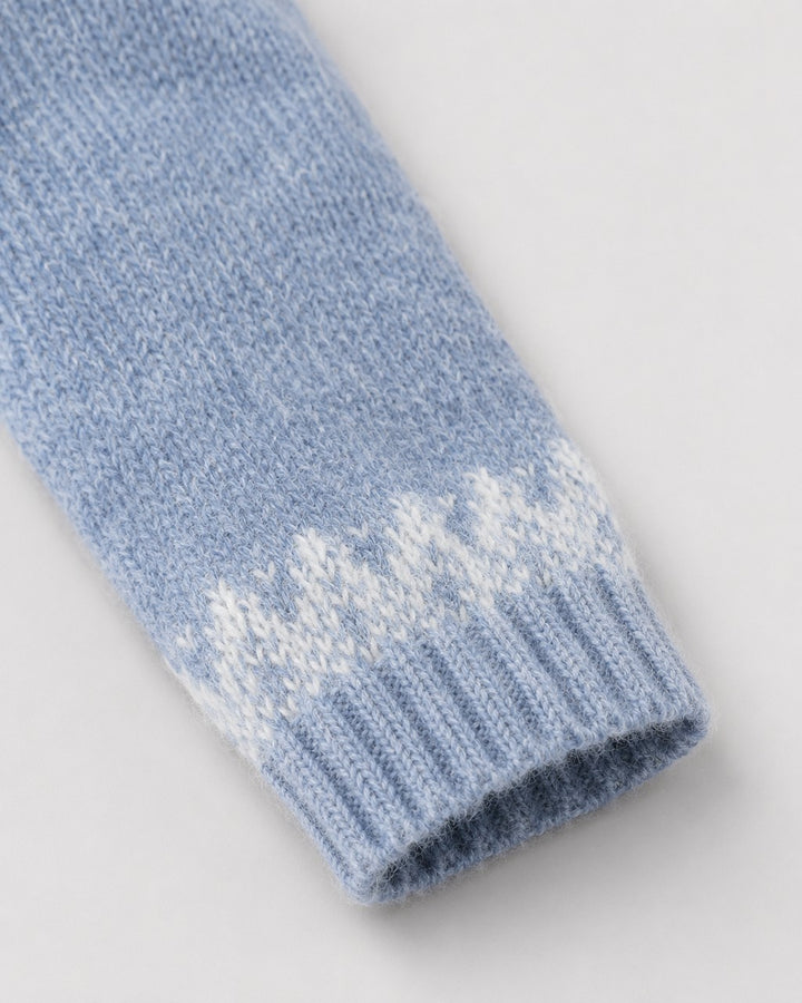 Maglione Azzurro con Sprone Fantasia