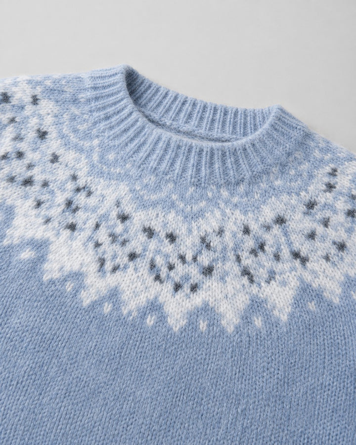 Maglione Azzurro con Sprone Fantasia