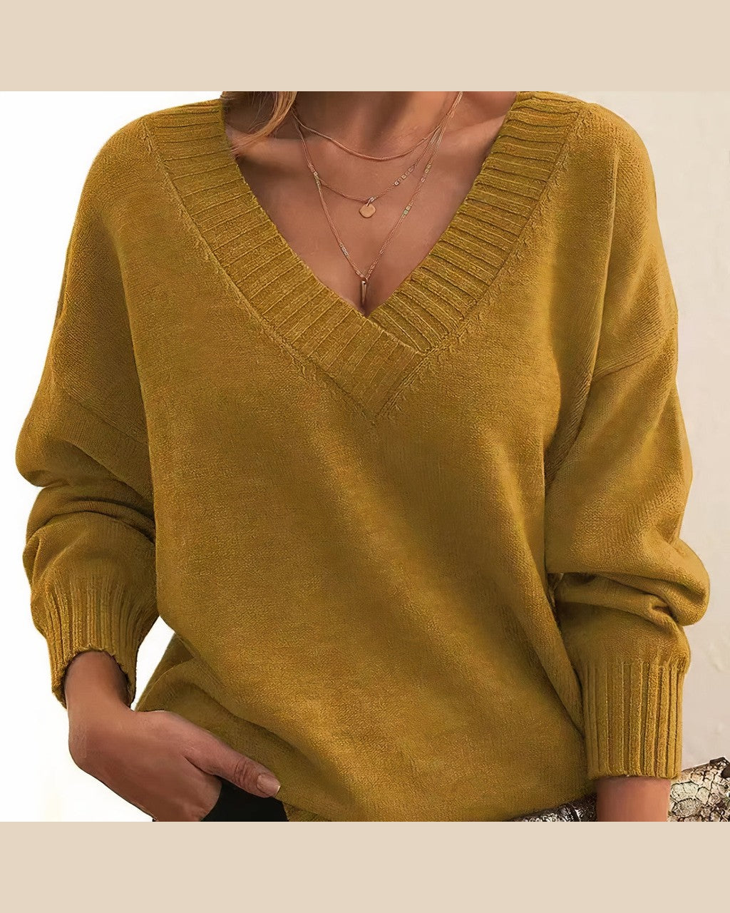 Maglione Morbido con Scollo a V