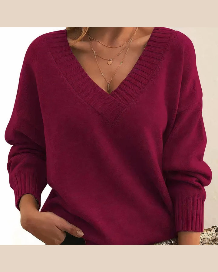 Maglione Morbido con Scollo a V