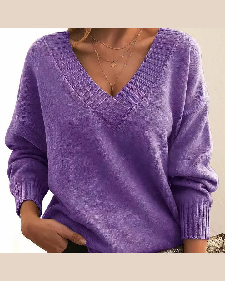 Maglione Morbido con Scollo a V