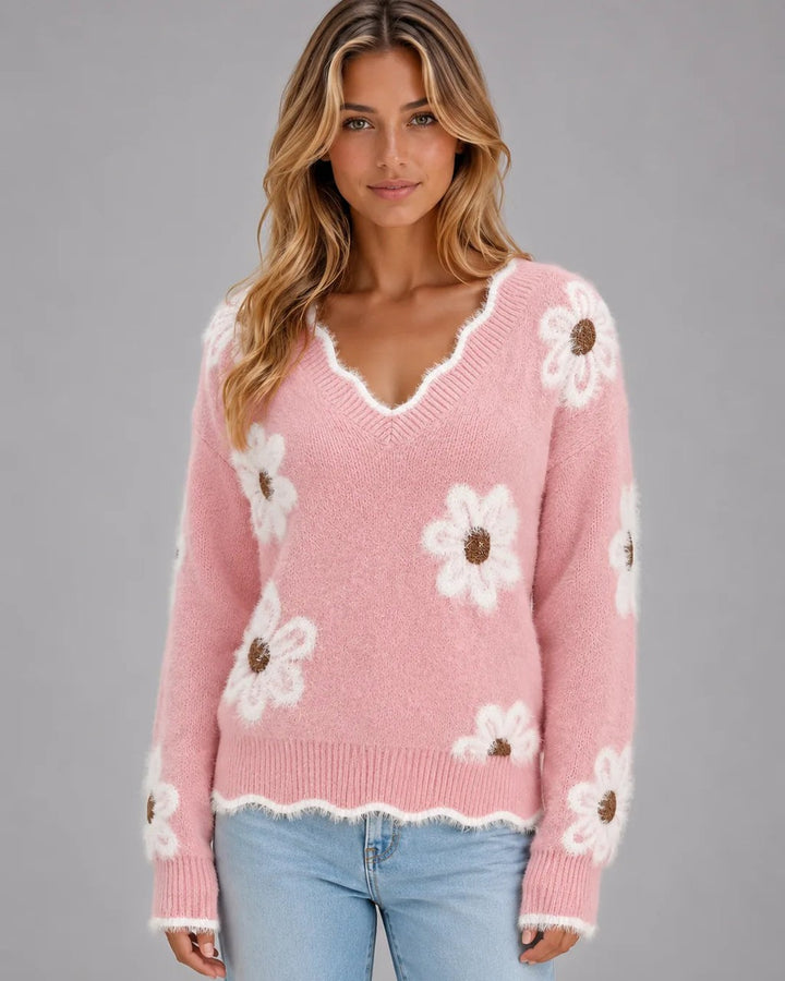 Maglione Soffice a Fiori