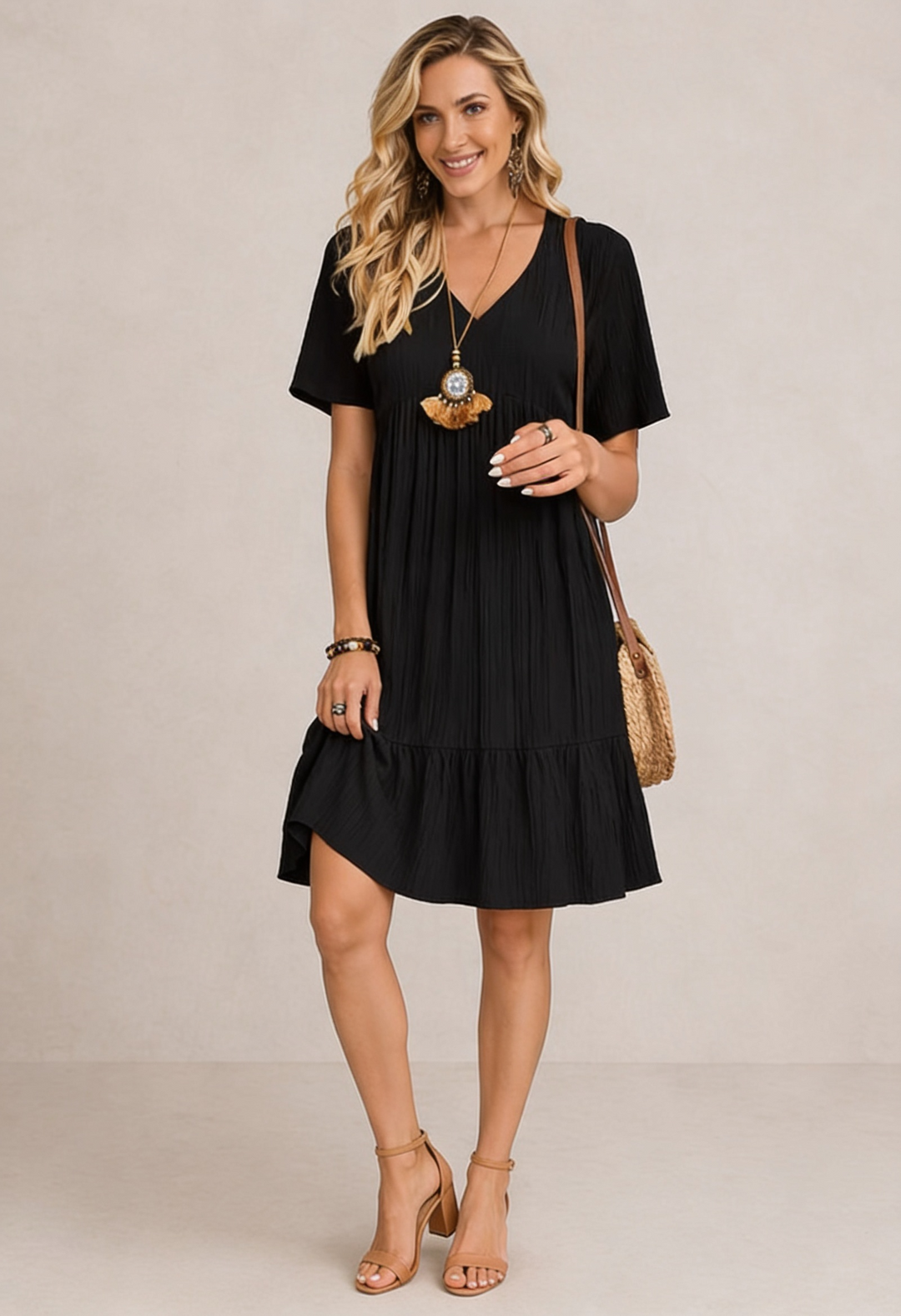 Abito Corto Stile Boho