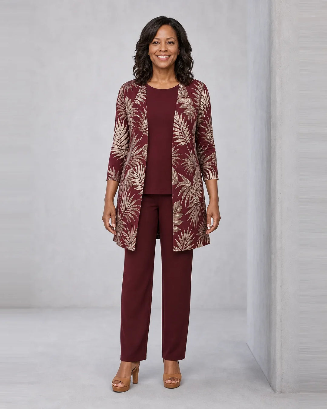 Completo Tre Pezzi con Fantasia Botanica