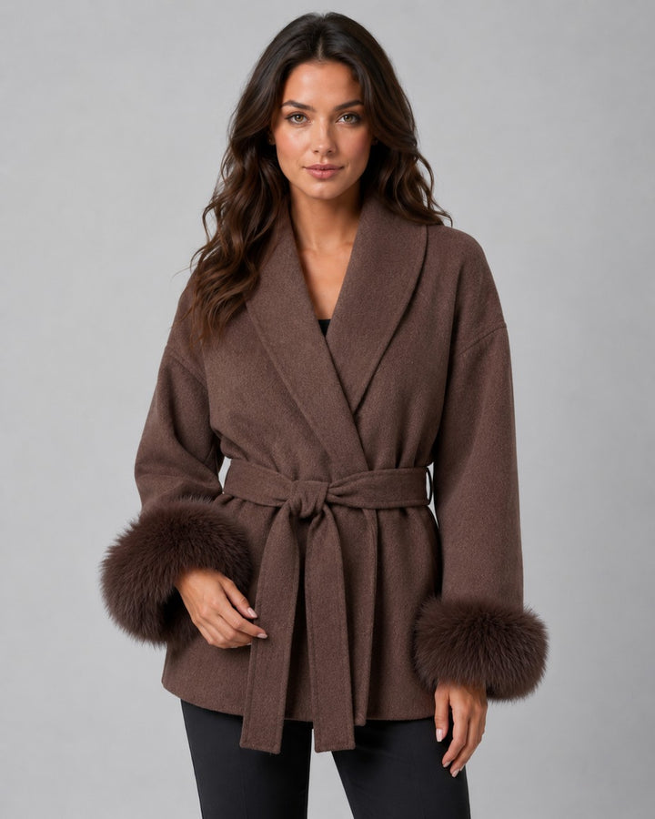 Cappotto a Vestaglia con Cintura