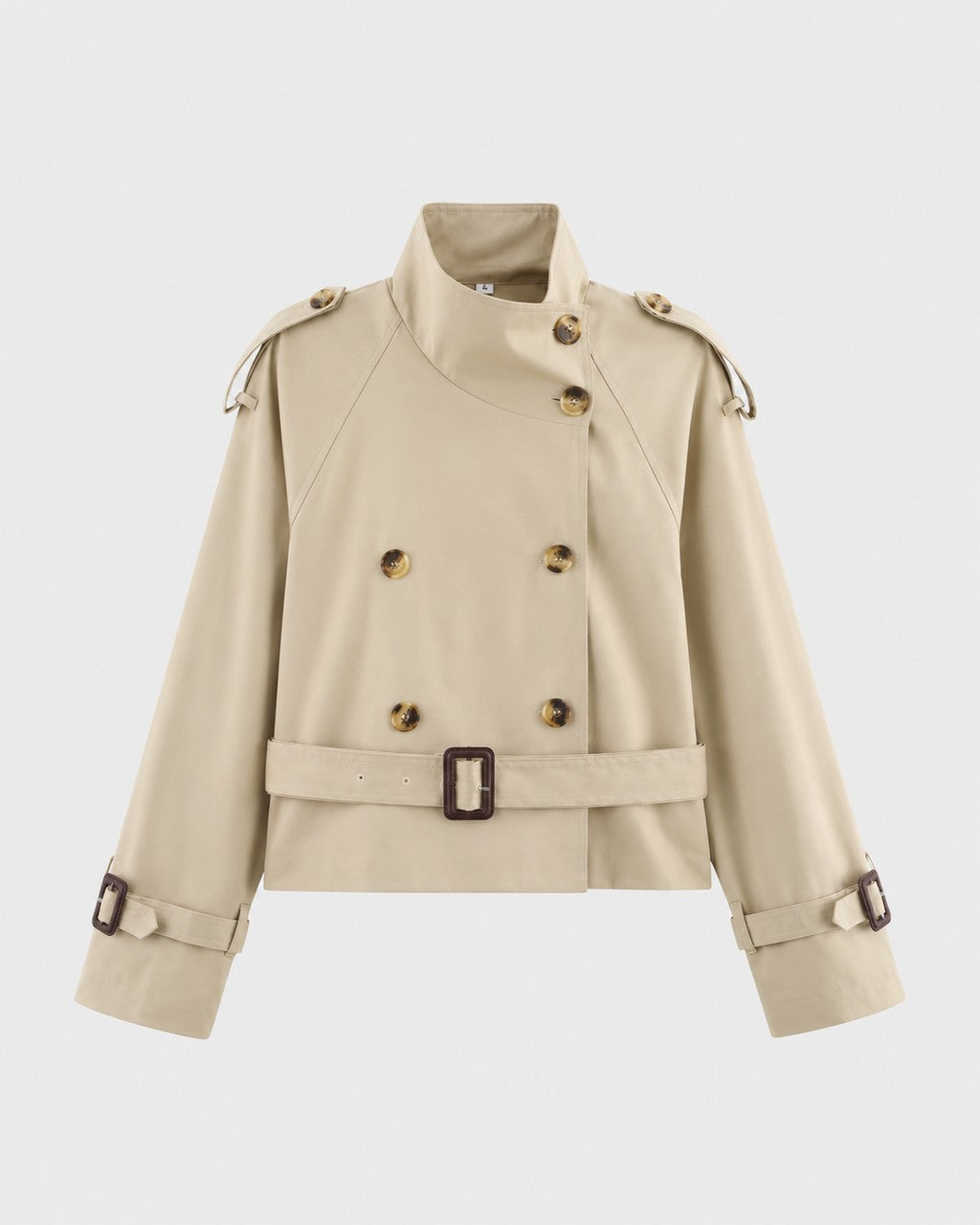 Cappotto Corto Stile Trench