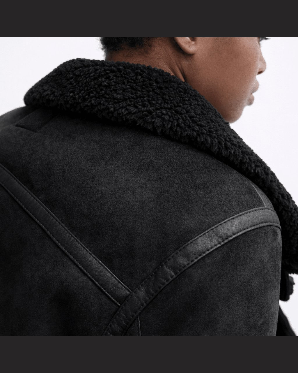 Giacca Stile Biker con Collo Ampio