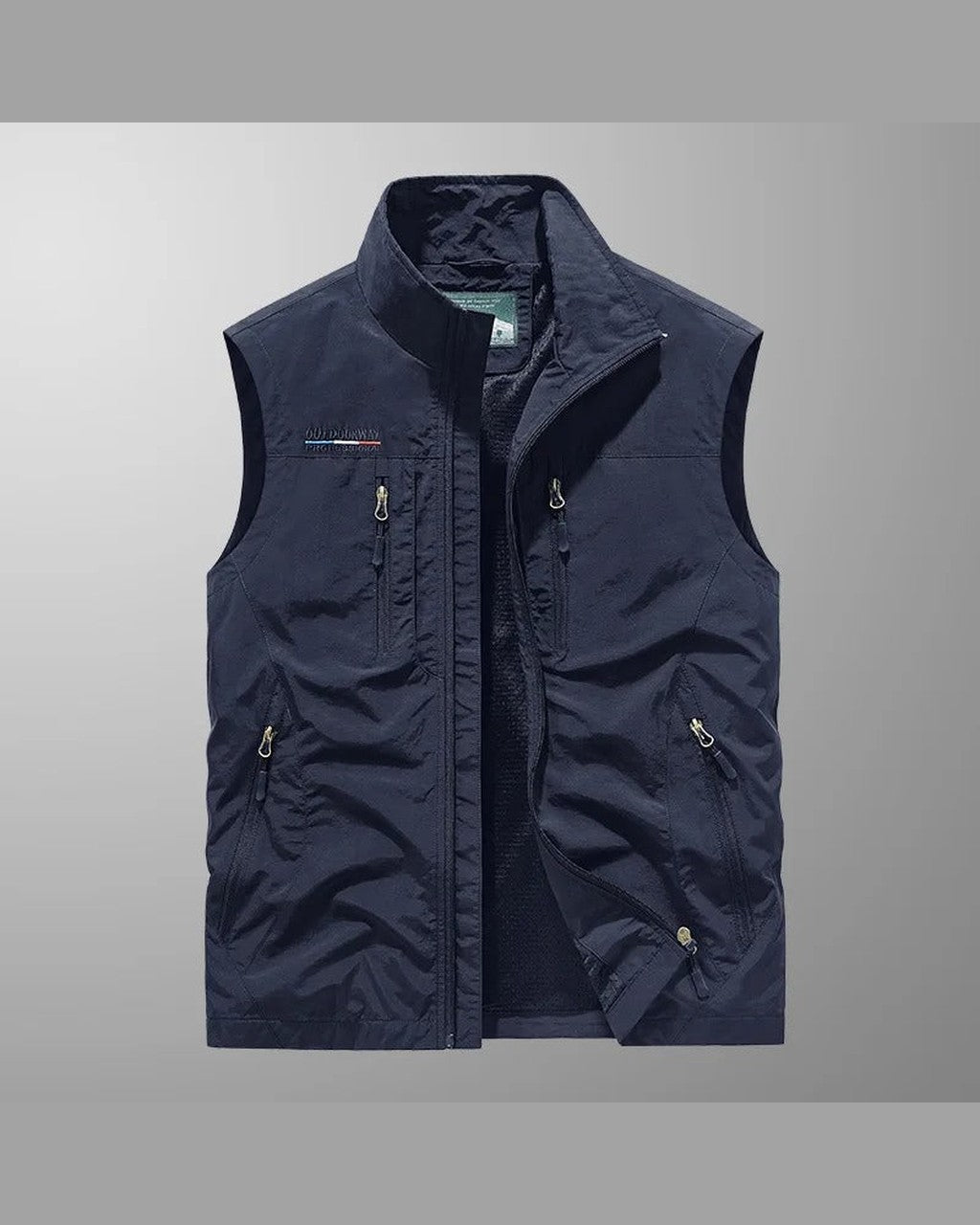 Gilet Sportivo con Tasche a Zip