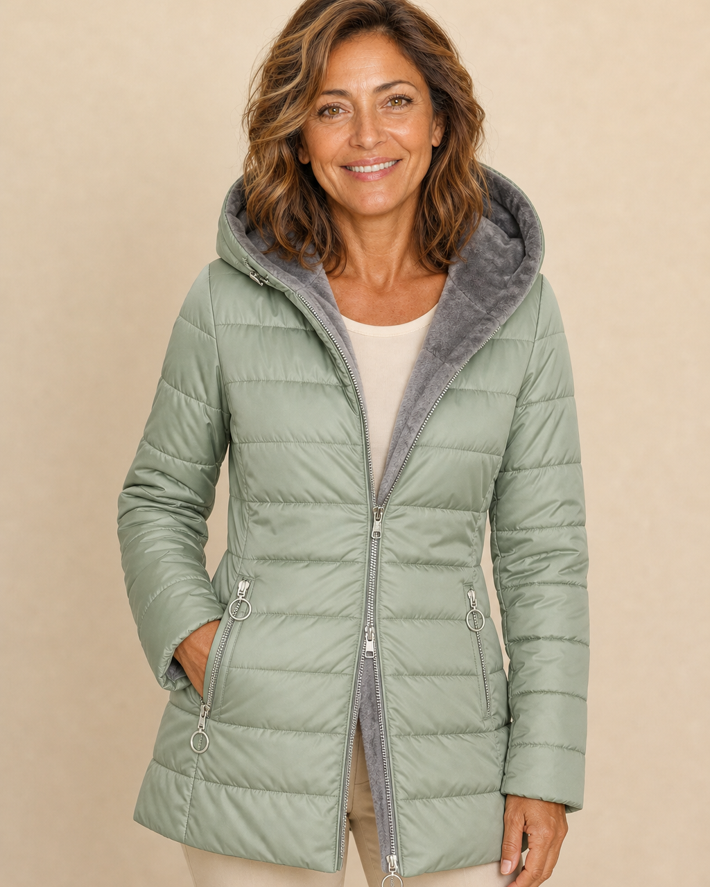 Cappotto Morbido Verde Salvia