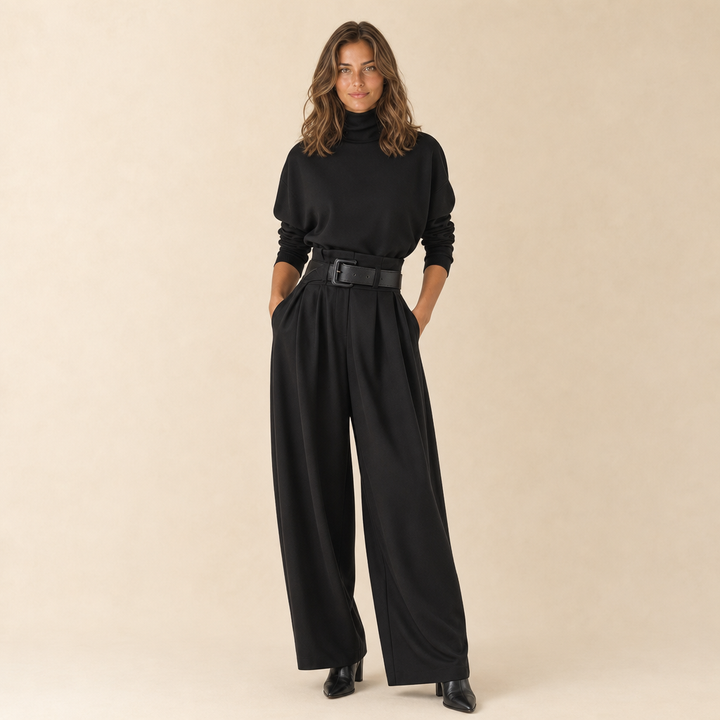Completo Pantalone a Collo Alto