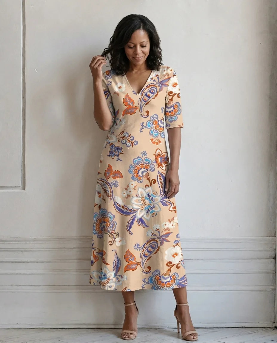 Abito Midi Stampa Paisley