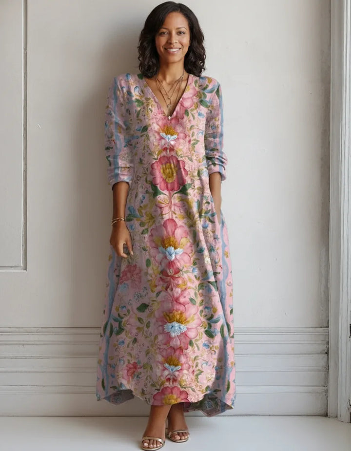 Vestito Lungo Stampa Floreale