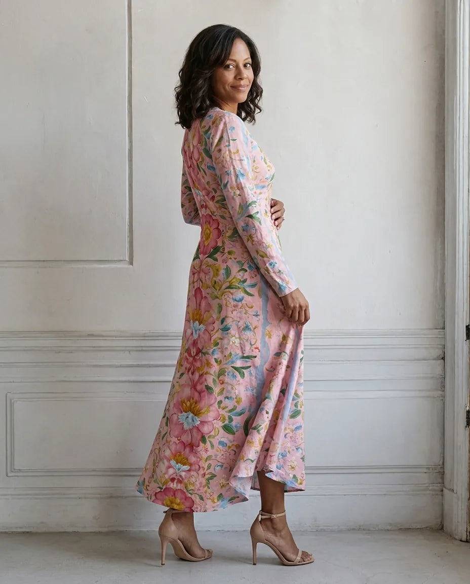 Vestito Lungo Stampa Floreale