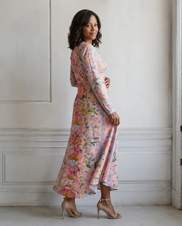 Vestito Lungo Stampa Floreale