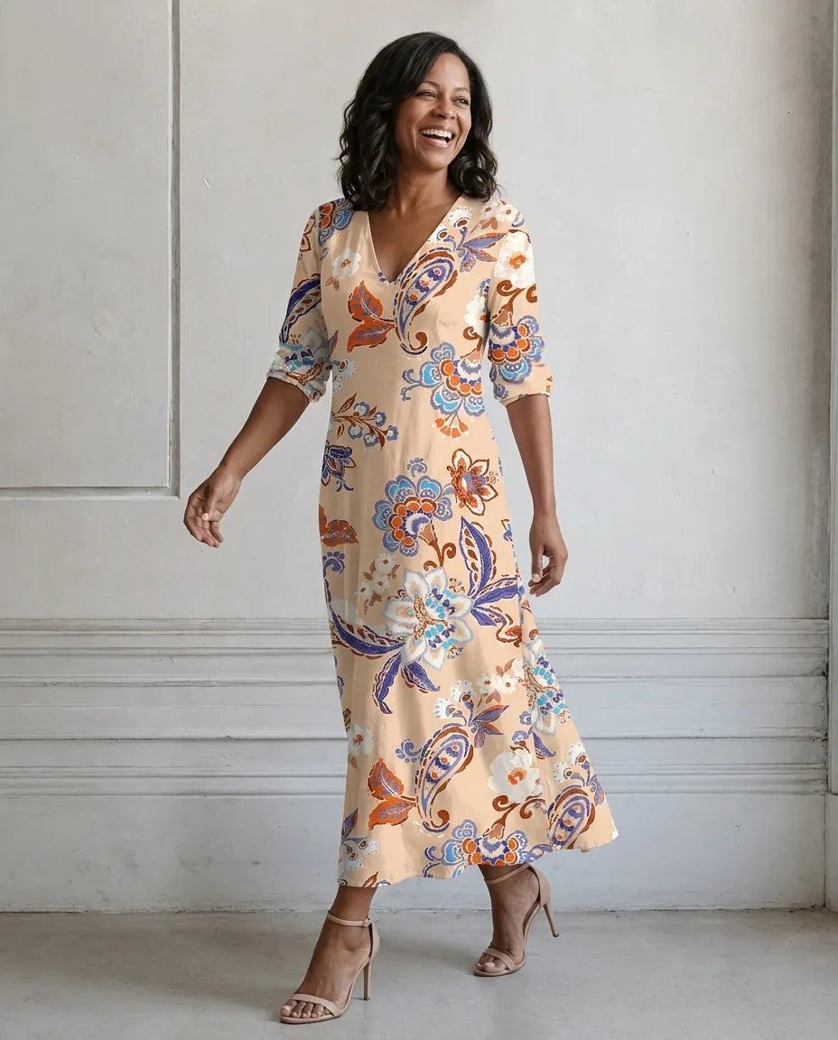 Abito Midi Stampa Paisley