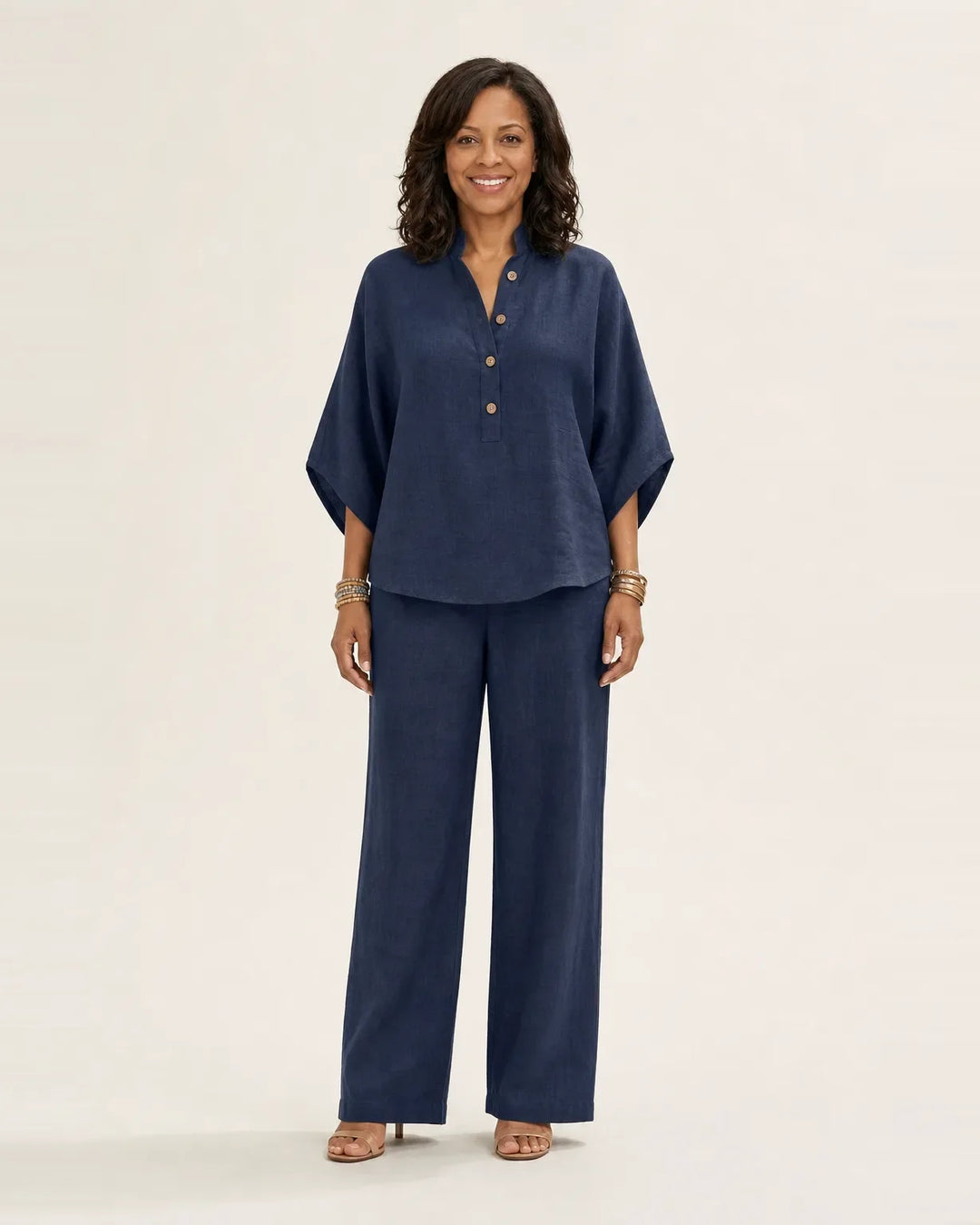 Completo con Blusa e Pantalone Largo