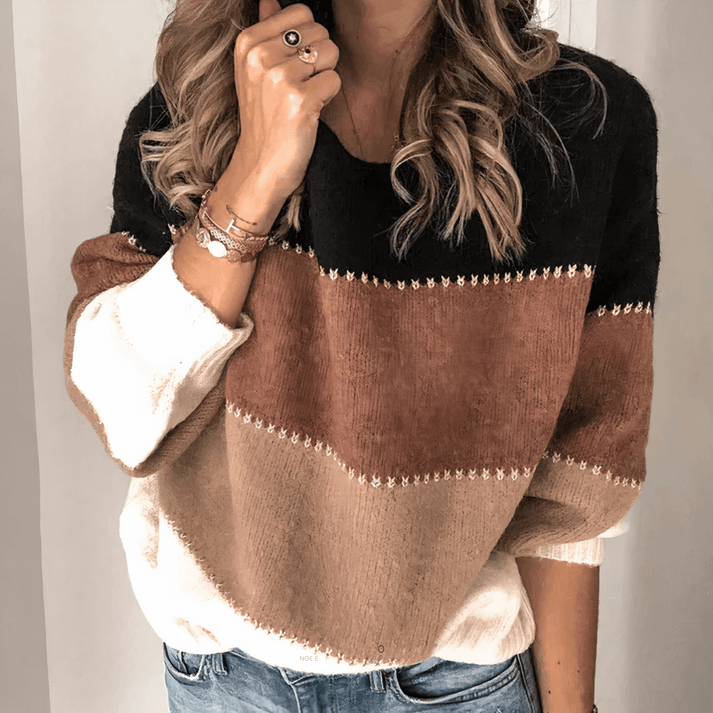 Maglione a Blocchi di Colore