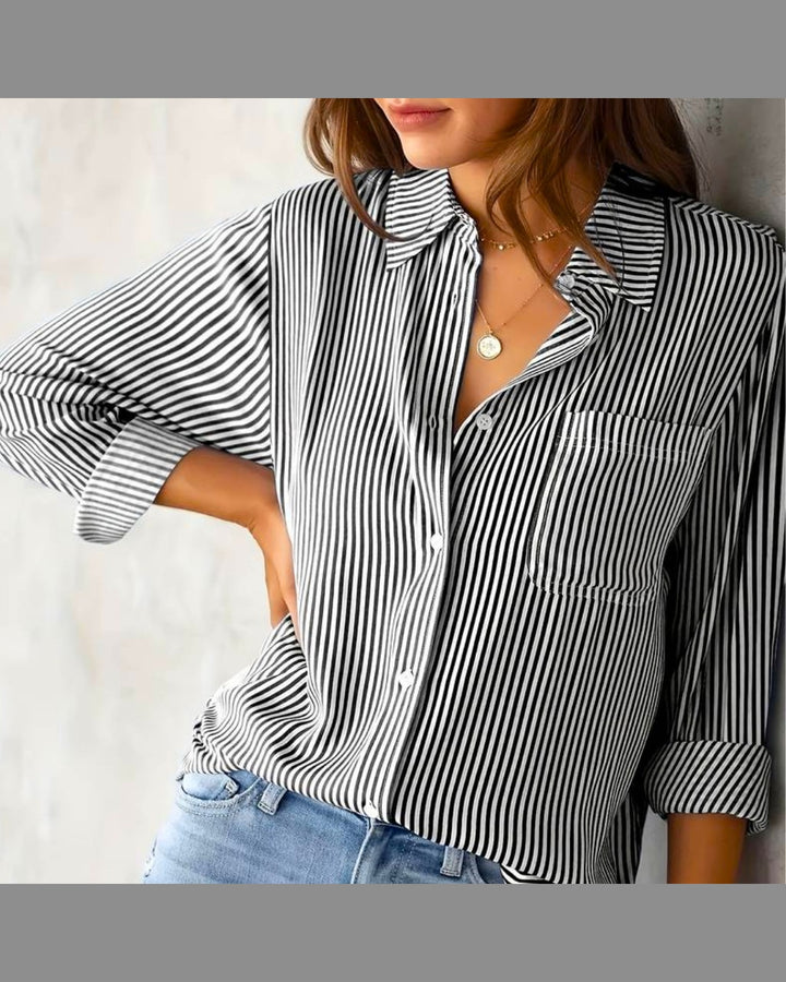 Blusa a Righe Verticali