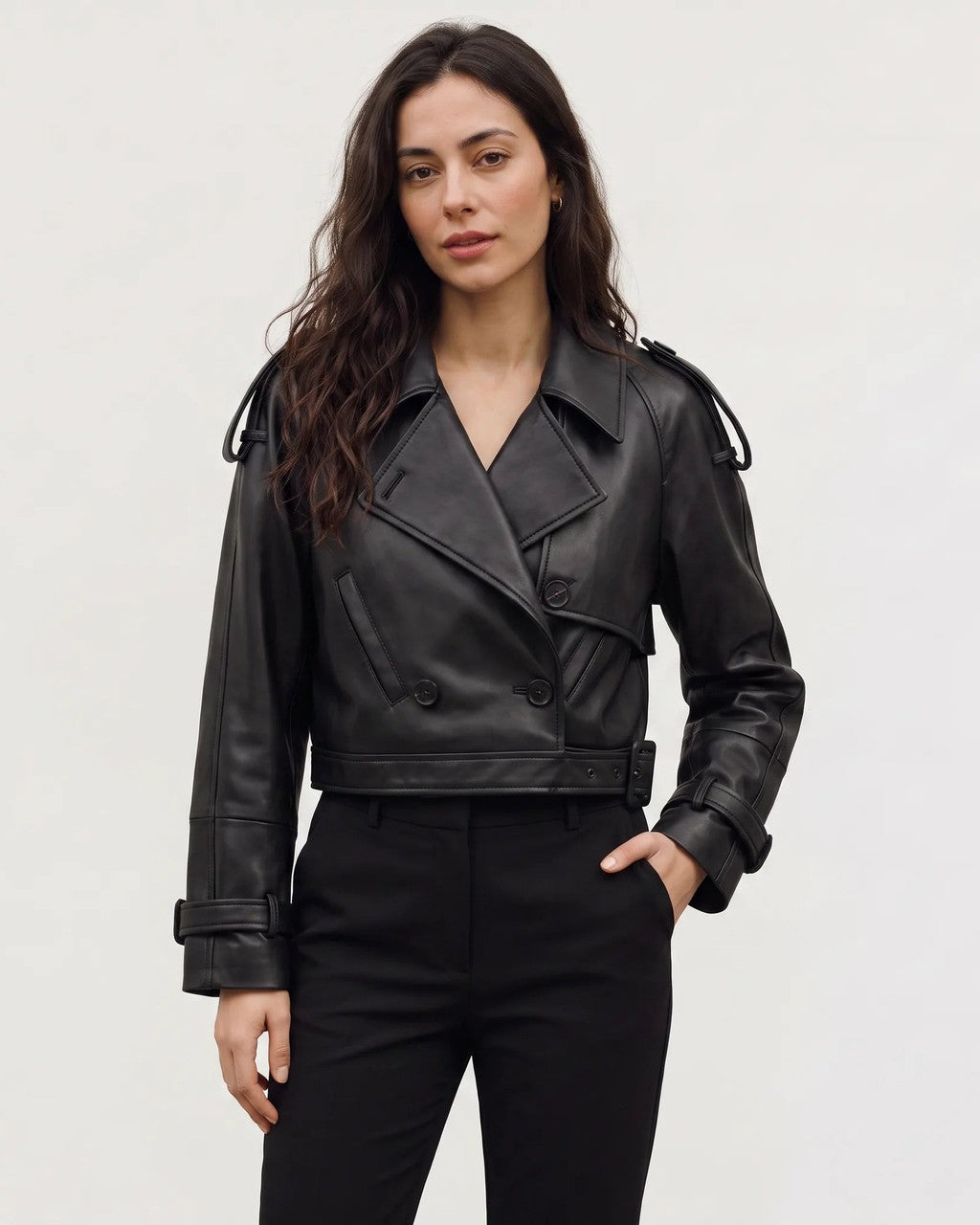 Trench Corto con Cintura