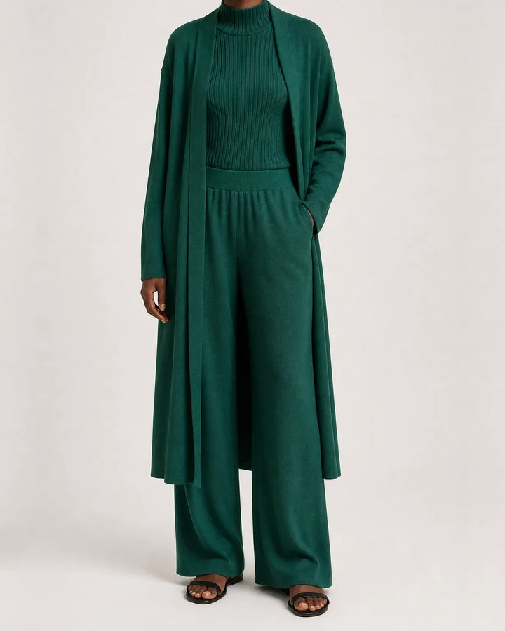 Completo Tre Pezzi con Cardigan Lungo