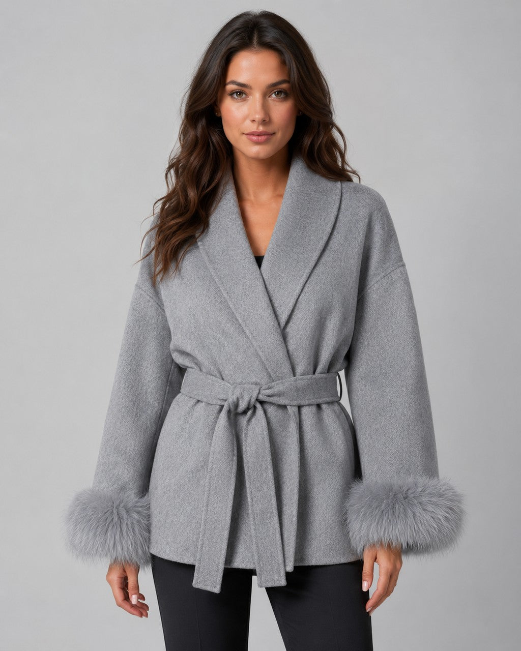 Cappotto a Vestaglia con Cintura