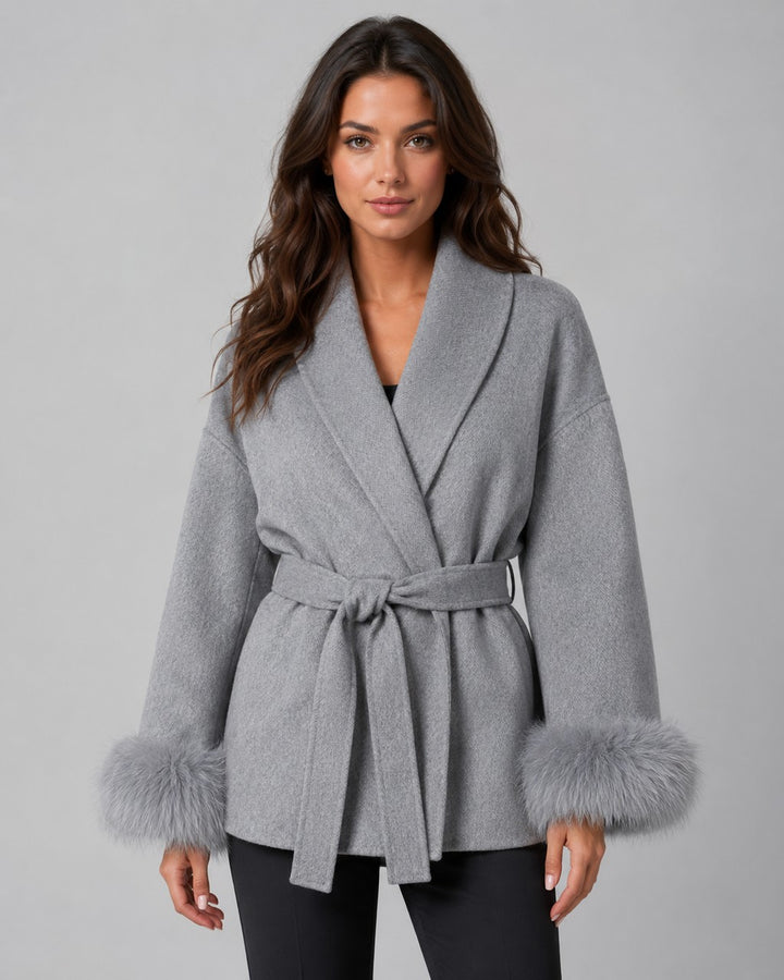 Cappotto a Vestaglia con Cintura