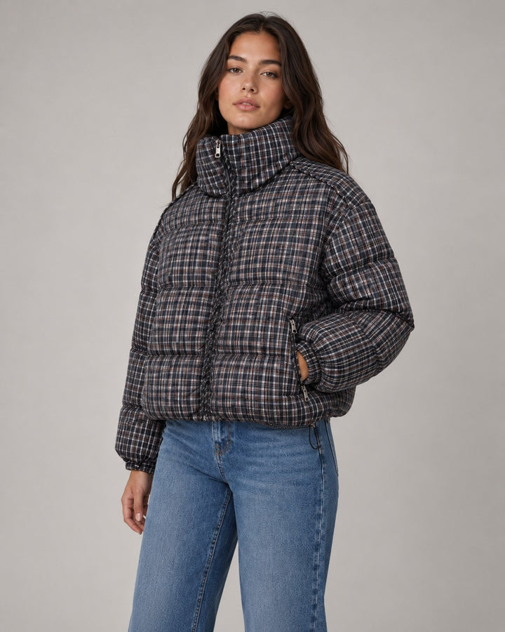 Cappotto Corto a Quadri