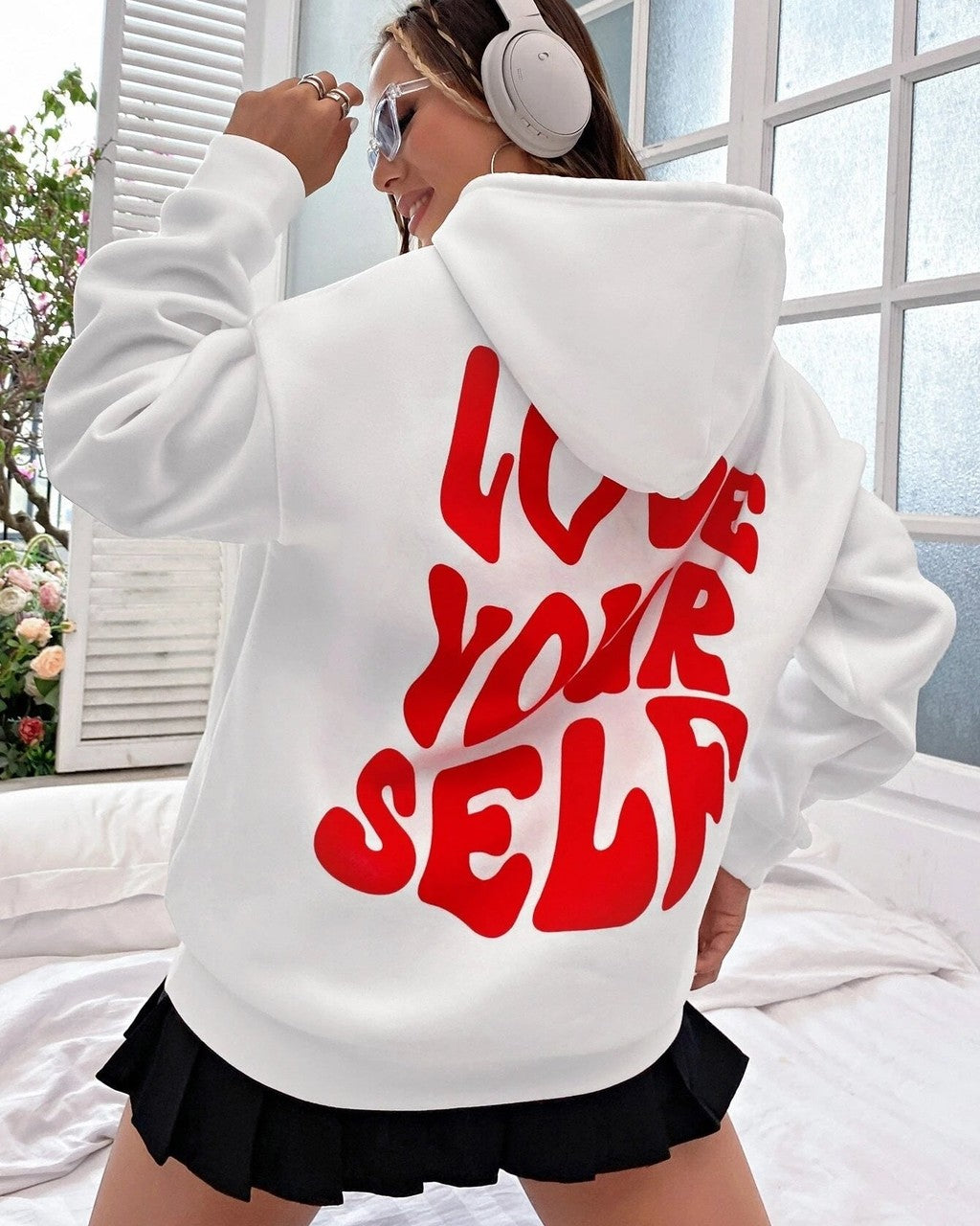 Felpa Oversize con Scritta