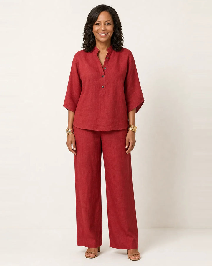 Completo con Blusa e Pantalone Largo