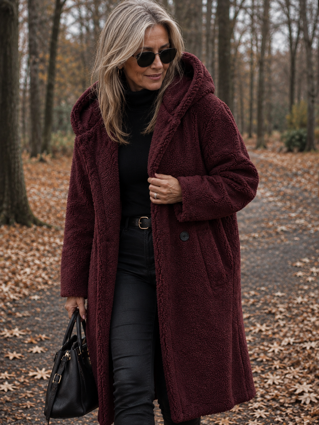 Cappotto Avvolgente con Cappuccio
