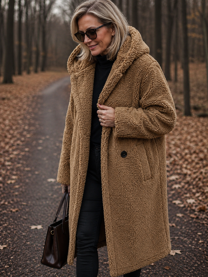 Cappotto Avvolgente con Cappuccio