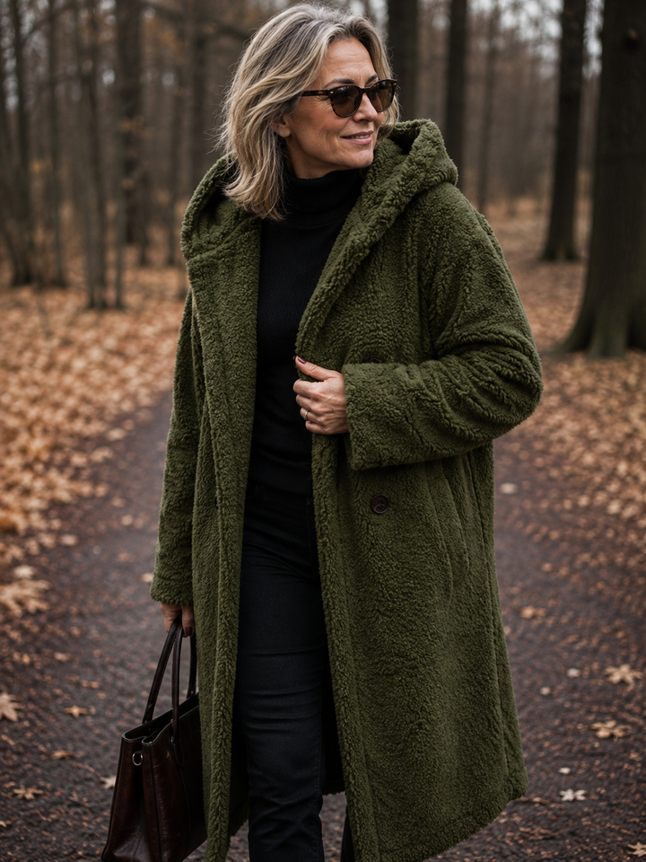 Cappotto Avvolgente con Cappuccio