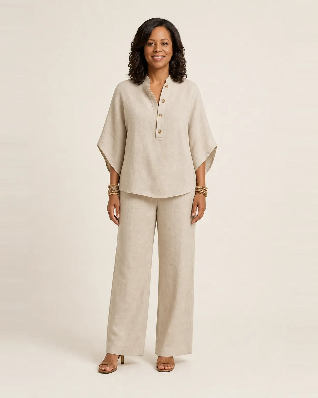 Completo con Blusa e Pantalone Largo