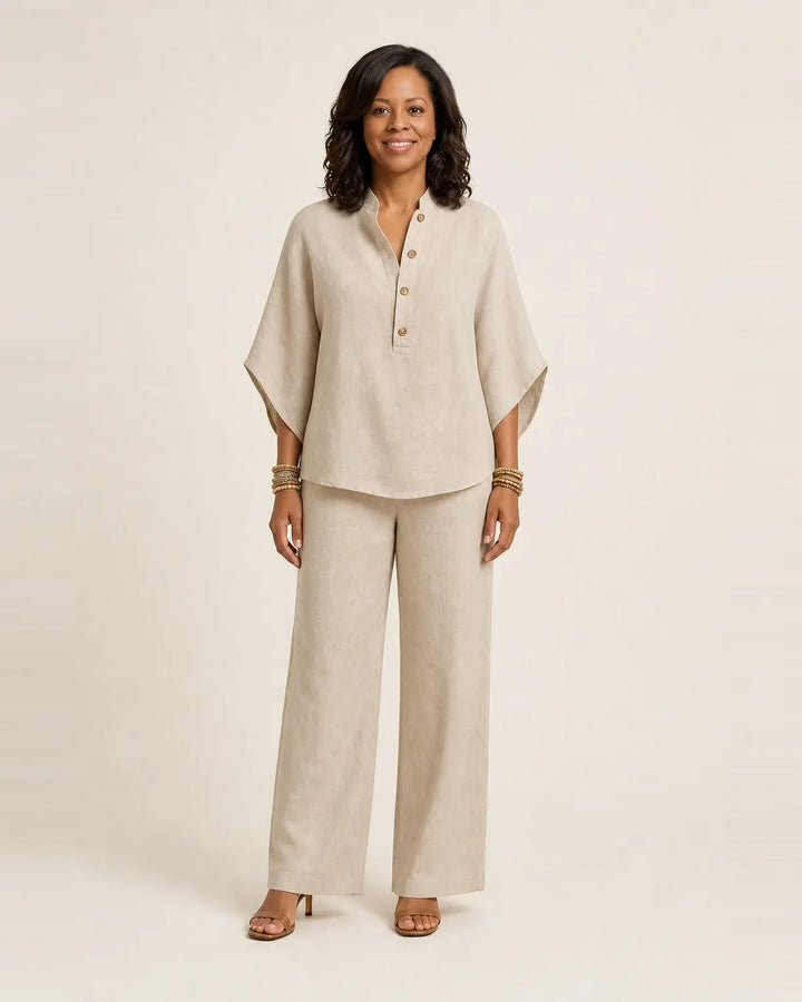Completo con Blusa e Pantalone Largo