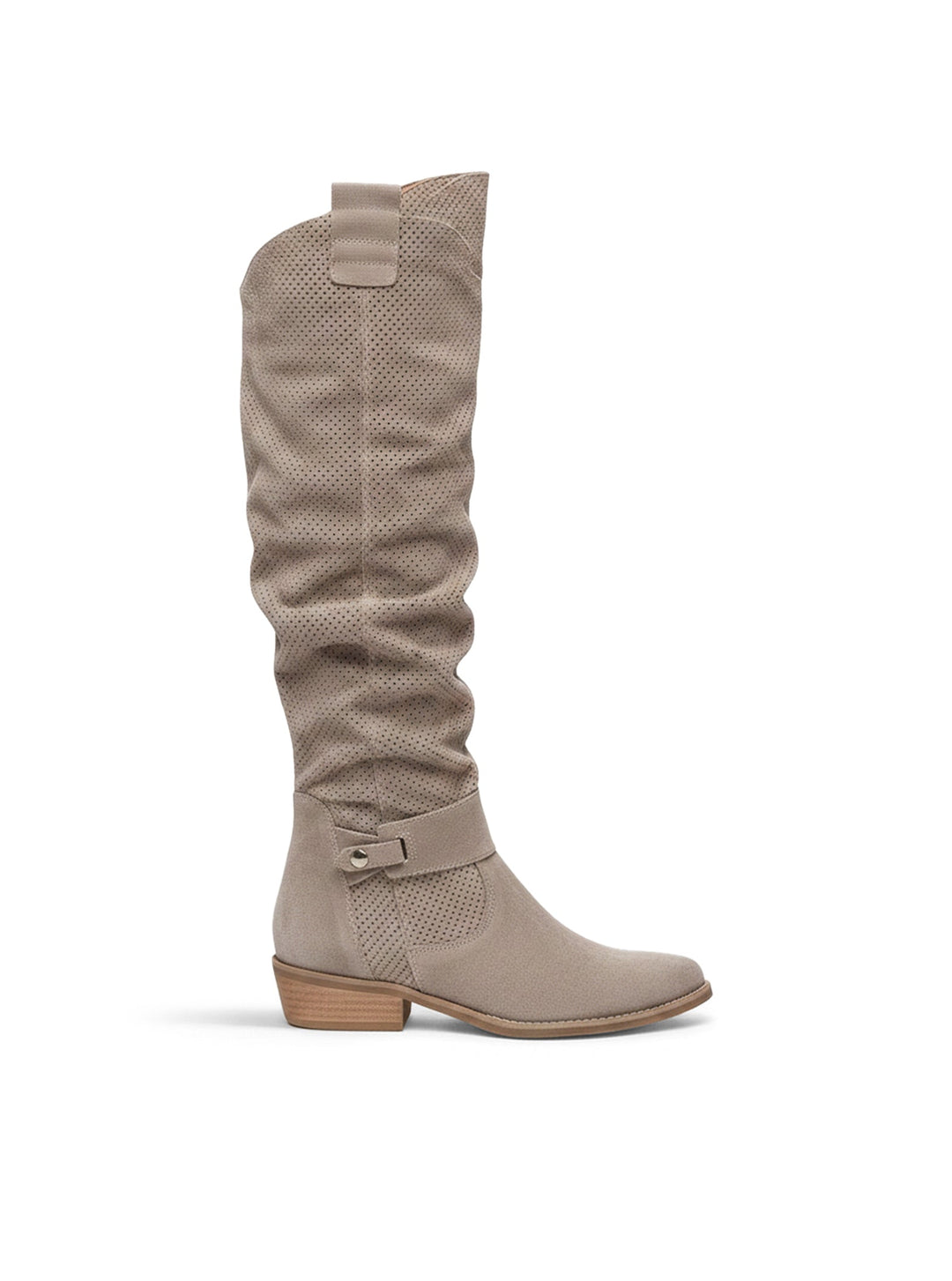 Stivale Beige con Gambale Traforato