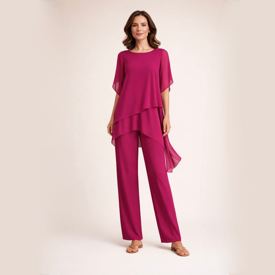 Completo con Blusa a Veli Sovrapposti