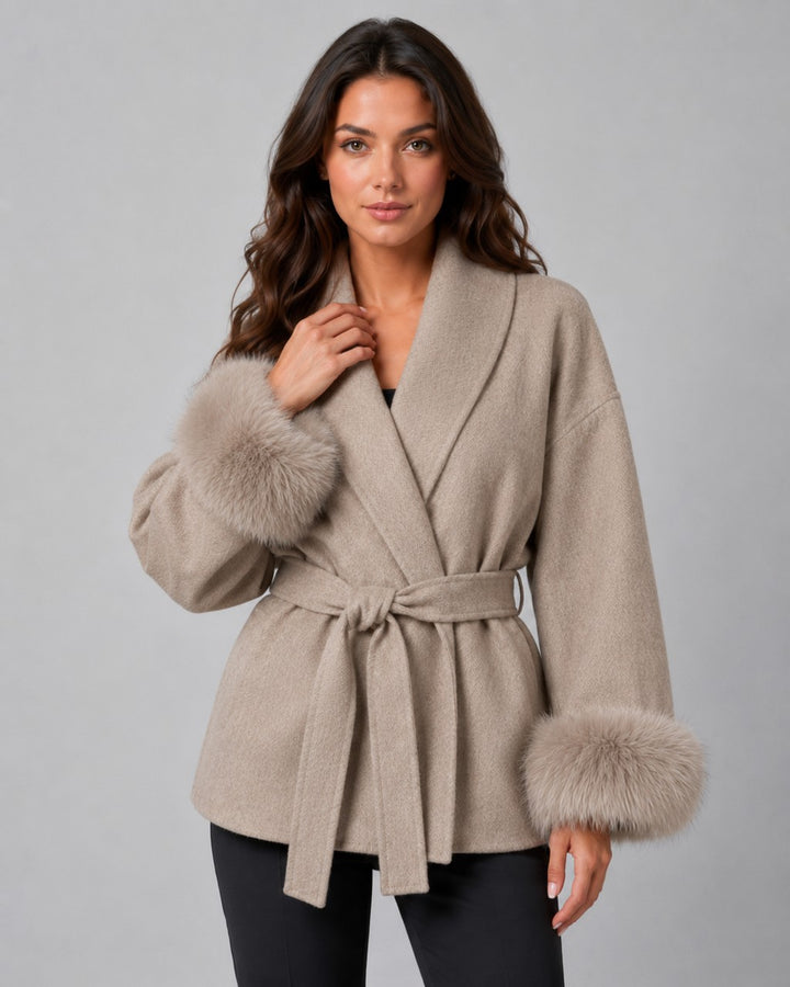 Cappotto a Vestaglia con Cintura