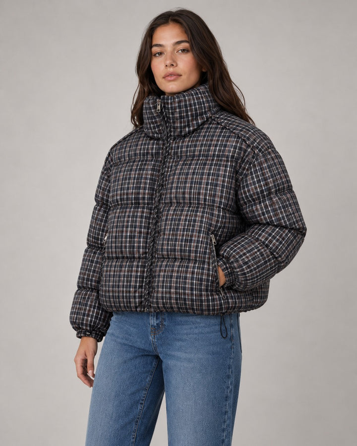 Cappotto Corto a Quadri