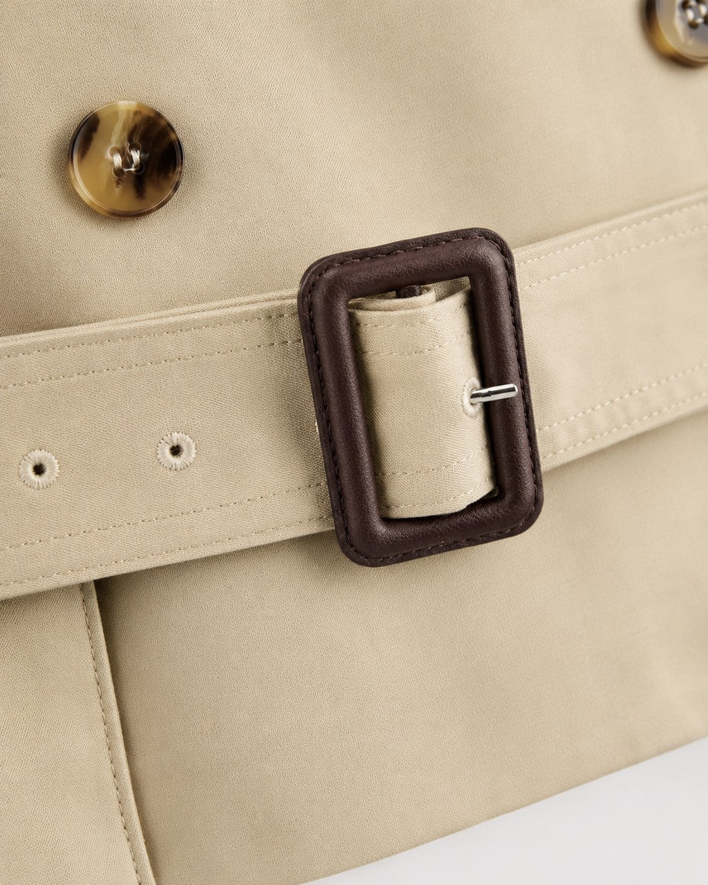 Cappotto Corto Stile Trench