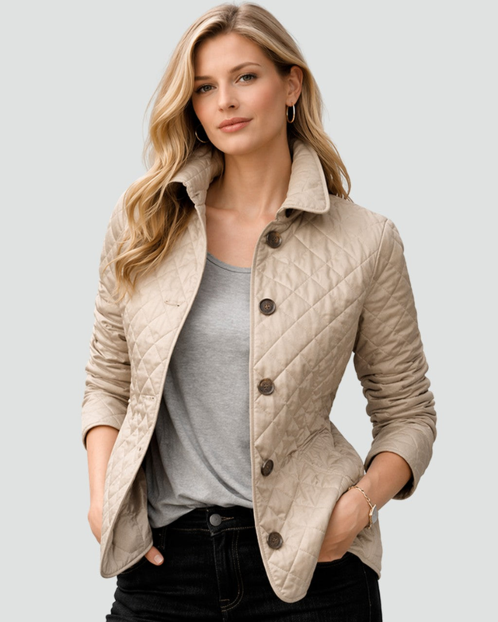 Cappotto Leggero Trapuntato