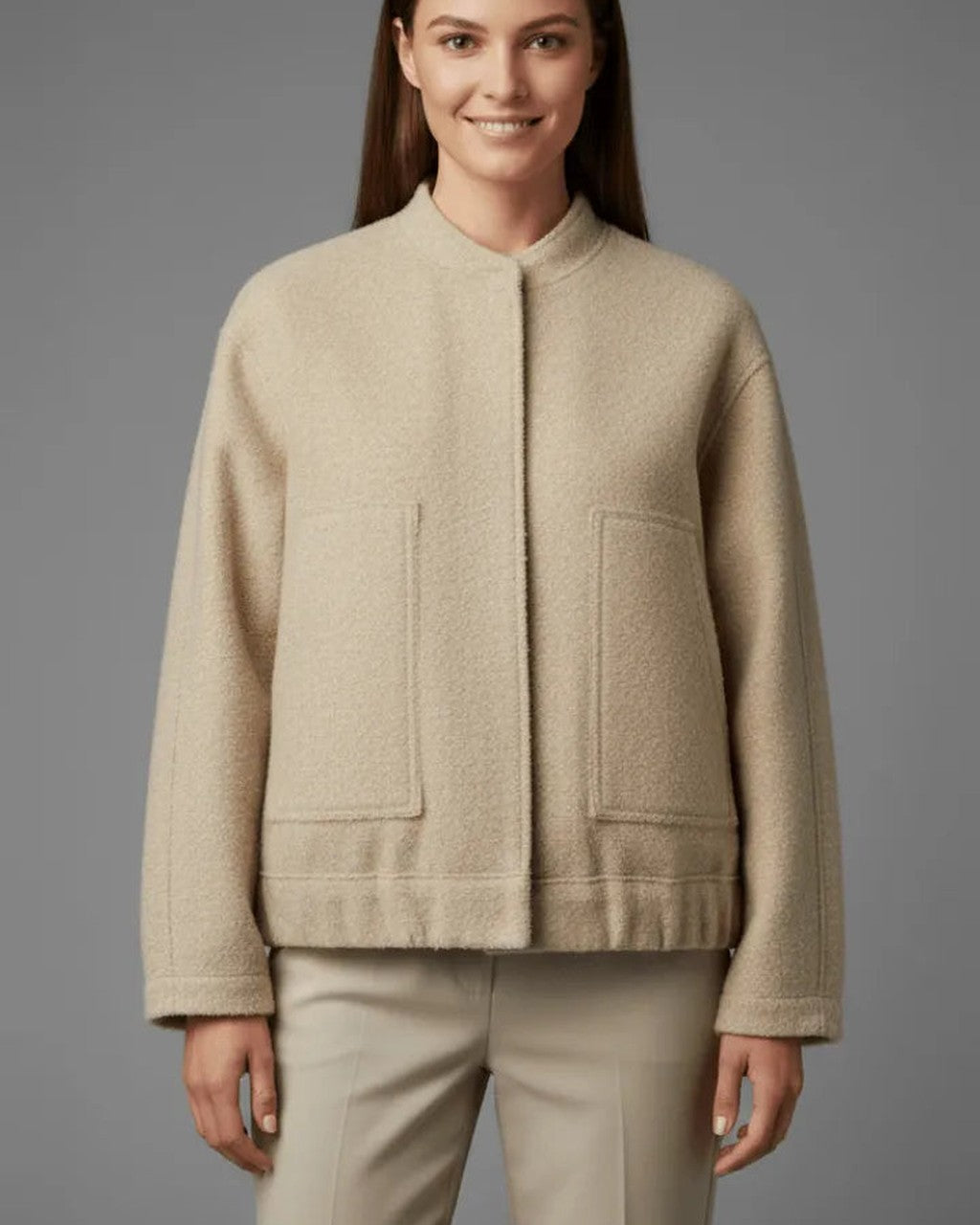 Giacca Oversize Collo Alto