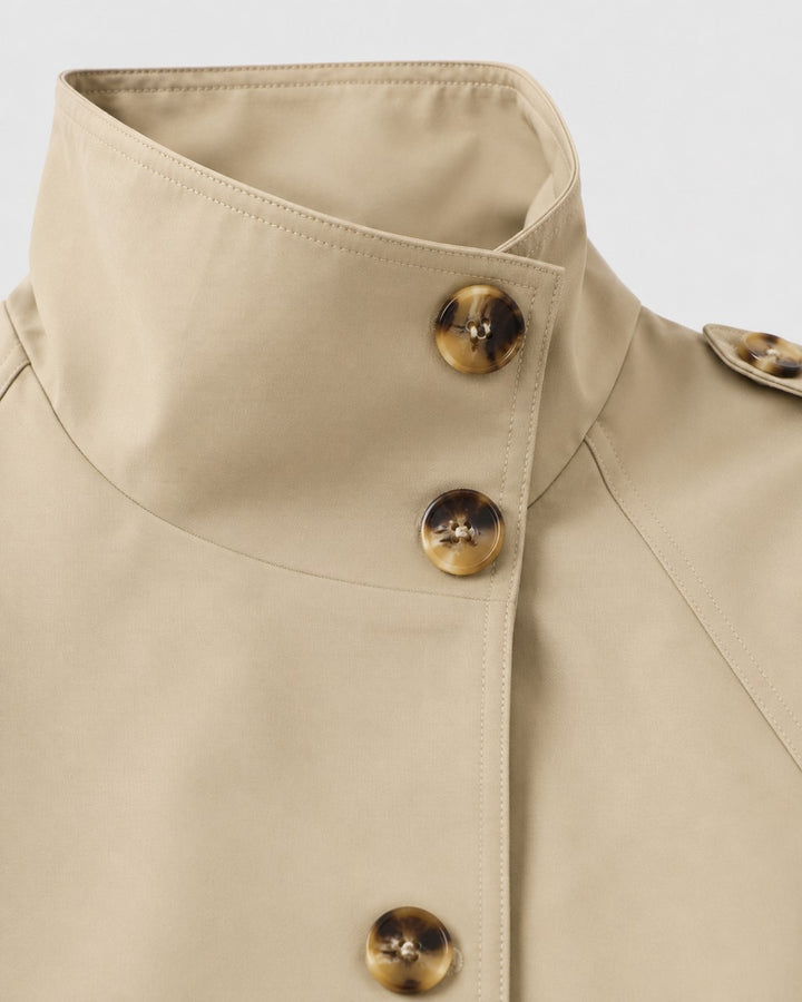 Cappotto Corto Stile Trench