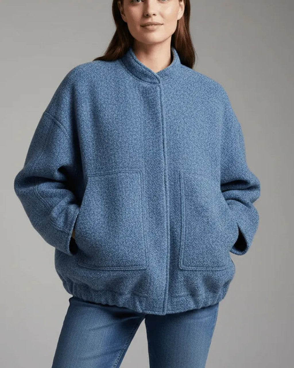Giacca Oversize Collo Alto