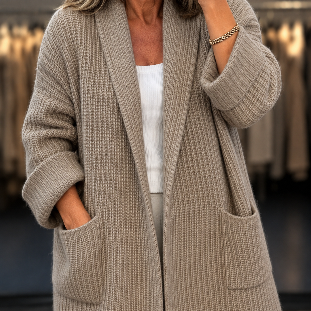 Cappotto Avvolgente con Tasche