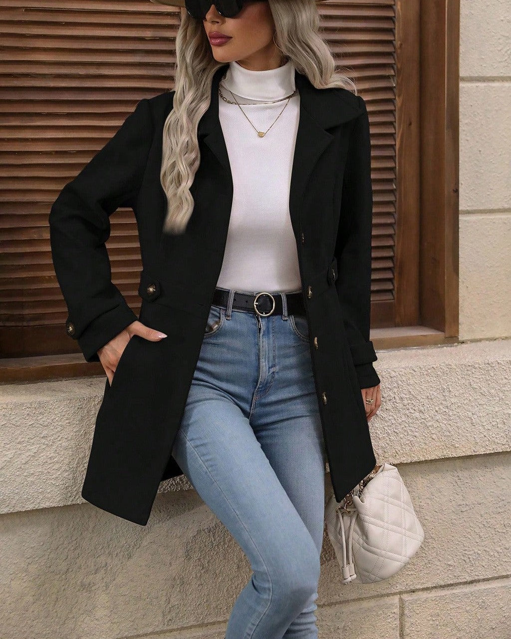 Trench Avvitato con Cintura