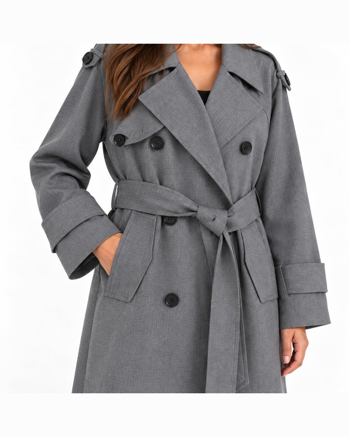 Trench Lungo con Revers Ampi