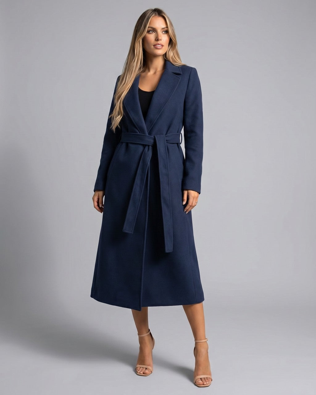 Trench Sartoriale Blu Navy