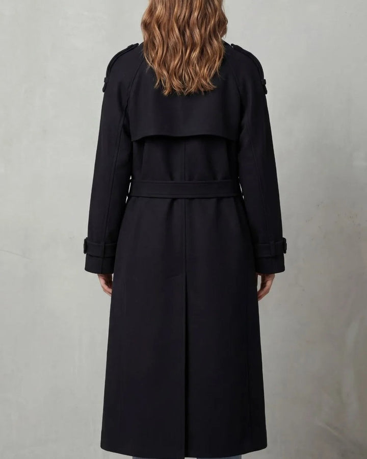 Trench Sartoriale Nero Lungo