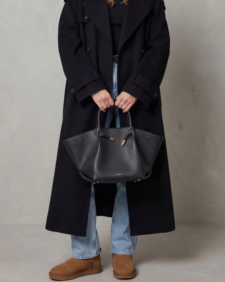Trench Sartoriale Nero Lungo
